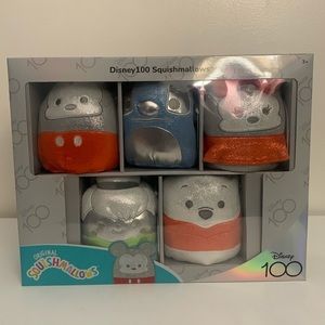 Squishmallows Disney 100 In Metallic Silver Box Of 5. Brand New sealed box.